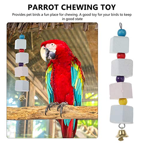Balacoo 2Pcs Papagaio Brinquedo Gaiola de Pedra Mineral Bloco Periquitos Contas Ranger Os Dentes Mol