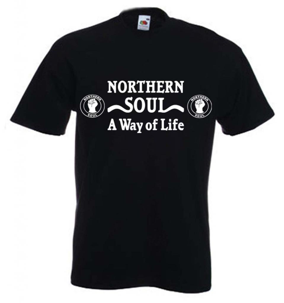 Northern Soul A Way of Life T-Shirt (Small, Black)