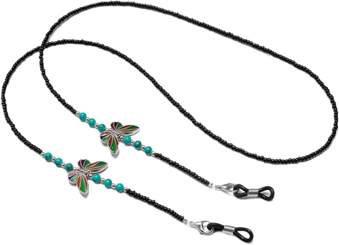 Colored Beads Eyeglass Chains Turquoise Sunglasses Hanging Neck Literary Glasses Accessories