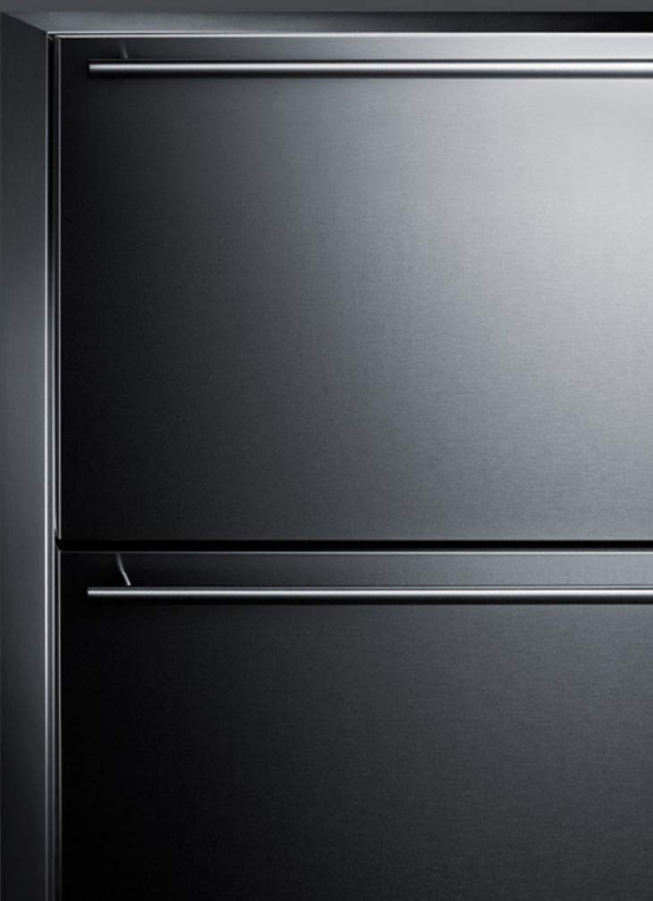 Summit CL2R248 24" Wide Built-In 2-Drawer All-Refrigerator, Frost-Free, Panel Ready- (Panel Not Included) - View 5 | Fridge.com