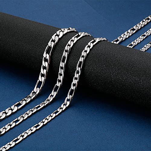 Chaine Figaro silver de 7.5mm de largeur, l'excellence de la maille - 3
