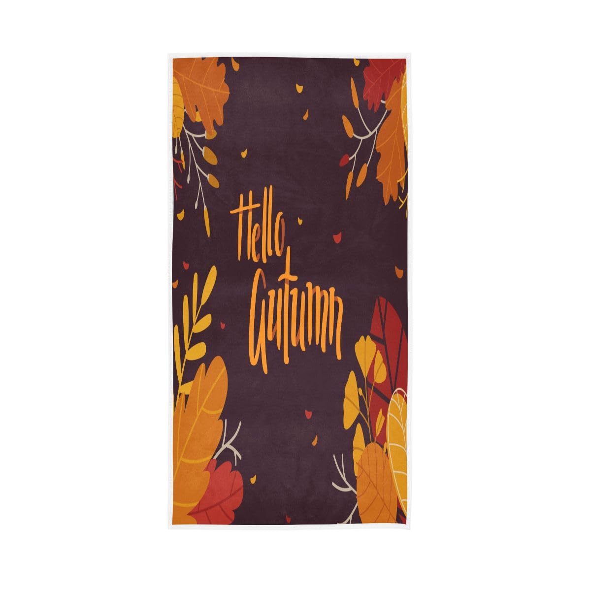 LSRCPD Autumn Leaves Kitchen Hand Towels, 15 x 30 Inches Absorbent Hand Towel, Spa Towel Farmhouse Towels