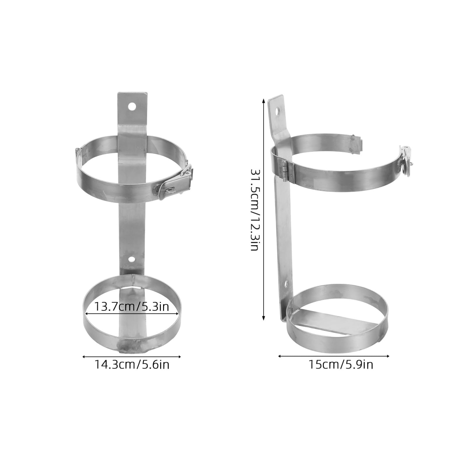 ibasenice Soporte Diseño de Acero de Incendios Inoxidable para Extintor Plata Compacto Duradero, Peso 3kg y Adecuado para Garaje y Áreas Públicas