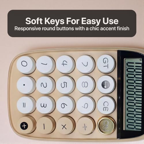 Image of Blue tick CandySum Calculator 10-Digit | Candy Color | 15 Tilt Display | Big Round Keys | Compact Desk Calculator for Office & Study (Yellow)