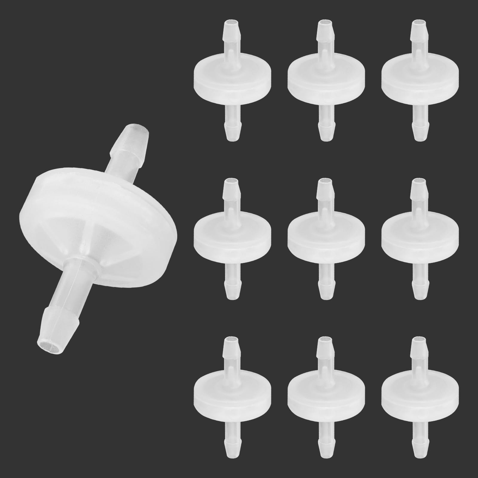 Photo 1 of 10 pcs 5/16 inch (8mm) One Way Inline Check Valve Hose Barb Plastic Check Valve Vacuum Aquarium Pump Air Non Return Valves