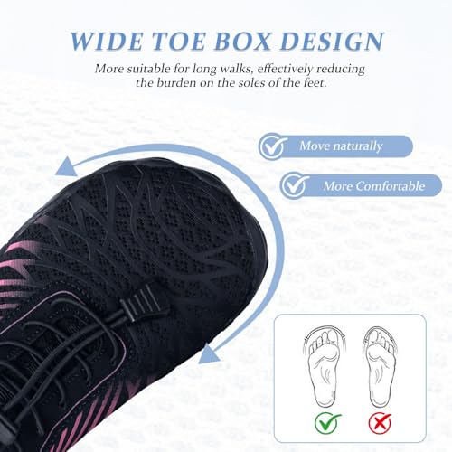 Image of Barefoot Shoes for Women & Men, Grounded Walking Hiking Barefoot Shoes, Wide Toe Box Non-Slip Water Athletic Footwear, Comfortable Vitality Barefoot Footwear, Trail Running Sneakers Unisex
