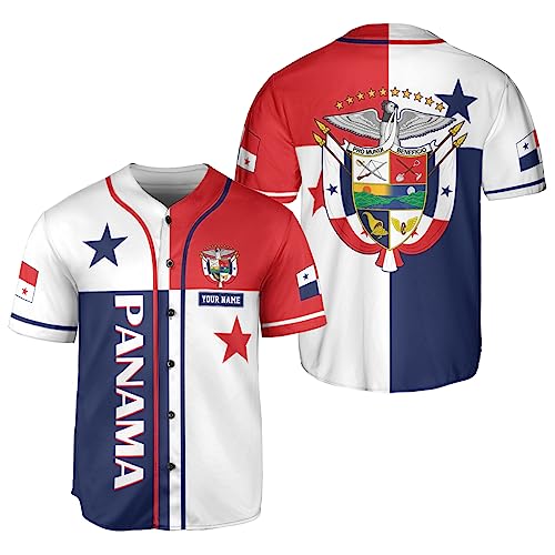 Personalized Name Panama Baseball Jersey, Panama Camisa Jersey Shirt Panamanian Flag Pride Jersey for Men and Women miniatura 1