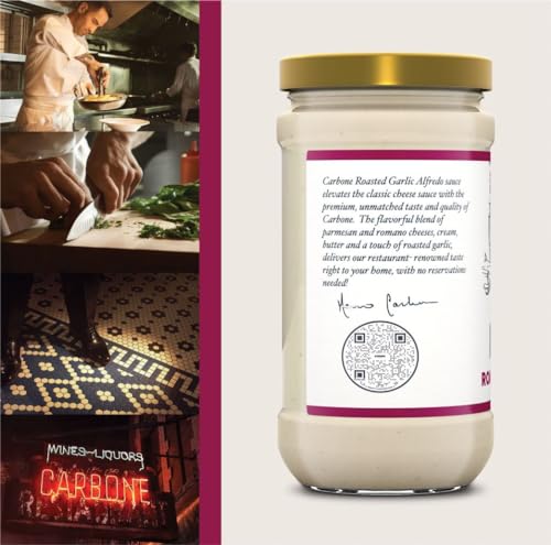 image for Carbone Roasted Garlic Alfredo Pasta Sauce | Creamy Blend of Parmesan 