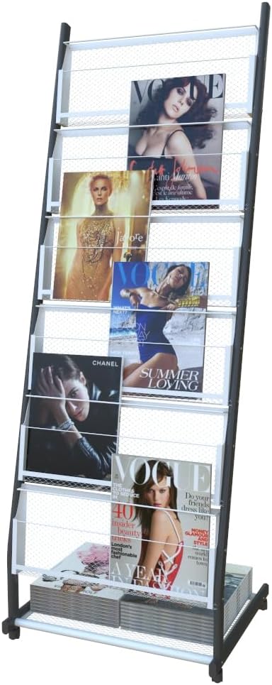 Amazon.com: VEVOR Brochure Display Rack, 6-Tier Magazine Literature ...