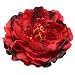 RoyaLily 4.7'' Poney Flower Wedding Hair Accessories Festival Hair Clips and Pin Party Brooch (Burgundy)