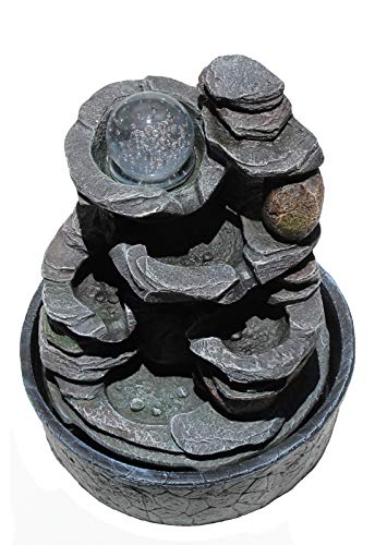 Fonte De Água Com Luz De Led Rochas 4 Leds Bivolt