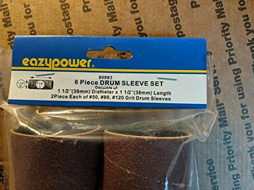 EazyPower Conjunto de 6 peças de manga para tambor 3,8 cm x 3,8 cm