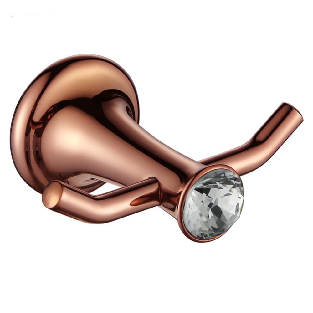 LCANALLYMS Wall hooks, Coat Hook Bathroom Hooks Rose Gold Brass Hardware Sets Towel Rack Bath Toilet Toothbrush Holder Paper Robe Accessories,A(Robe Hook)