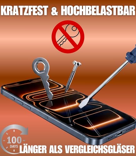XeloTech DE Schutzglas für iPhone 17 Pro aus Panzerglas, Extrem Kratzfest (9H+), garantiert Blasenfreie Antistaub-Auto-Installation, Anti-Fingerabdruck, 2 Gläser 4