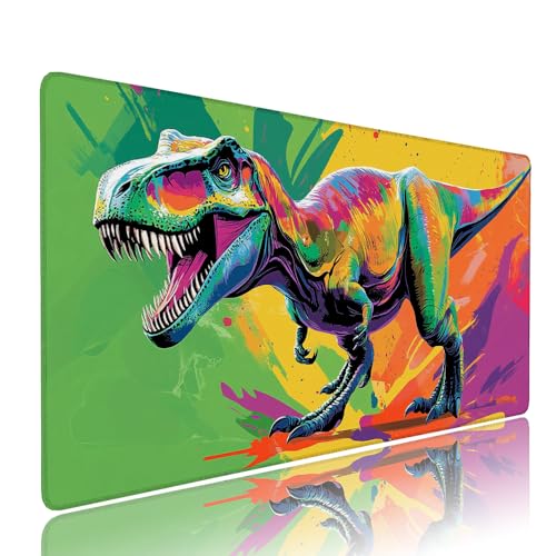 Tapis de souris XXL 1000x500x3mm de bureau pour clavier et souris avec motif dinosaure d-140