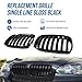 YUWUTF Front Grill Grille Compatible with 2007-2013 BMW X5 E70 2008-2014 BMW X6 E71,ABS Front Kidney Grille Single Slats Gloss Black Kidney Hood Bumber Grill Replacement