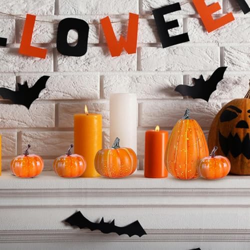 Calabaza de espuma para Halloween y decoración artificial de otoño 3