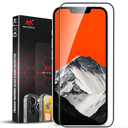 Image of Mr.Shield HD+ Screen Protector for iPhone 12 Pro Max, 9H Hardness Tempered Glass Screen Guard, Military Grade Protection, Easy Install, Case Friendly