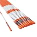 VEVOR 30er-Set Schneestangen 47,8 Zoll (121,5 cm) Auffahrtstangen orange UV-beständige Beschichtung Reflektierende Einfahrtsmarkierung Inkl. 1 Paar Schutzhandschuhe und 1 extralangen Stahlbohrer