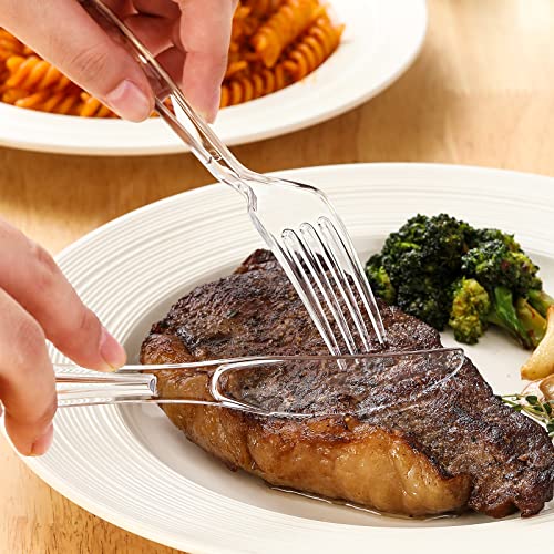 Vitever [100 Count] Heavy Duty Plastic Knives, Premium Disposable Knives, Durable Plastic Cutlery For For Parties, Picnics, Big Event, Daily Use - Heat Resistant & Bpa Free - Clear #TOP2