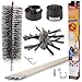 Gardus RLE202 LintEater Rotary Dryer Vent Cleaning System, Removes Lint & Extends Up to 12' with 4 Flexible 3' Rods, Includes Bonus Lint Trap Brush, Blockage Removal Tool, Vacuum & Dryer Adapters