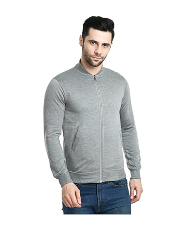 Buy IndiWeaves Men Solid Soft Fleece Warm Open Zipper Jacket for