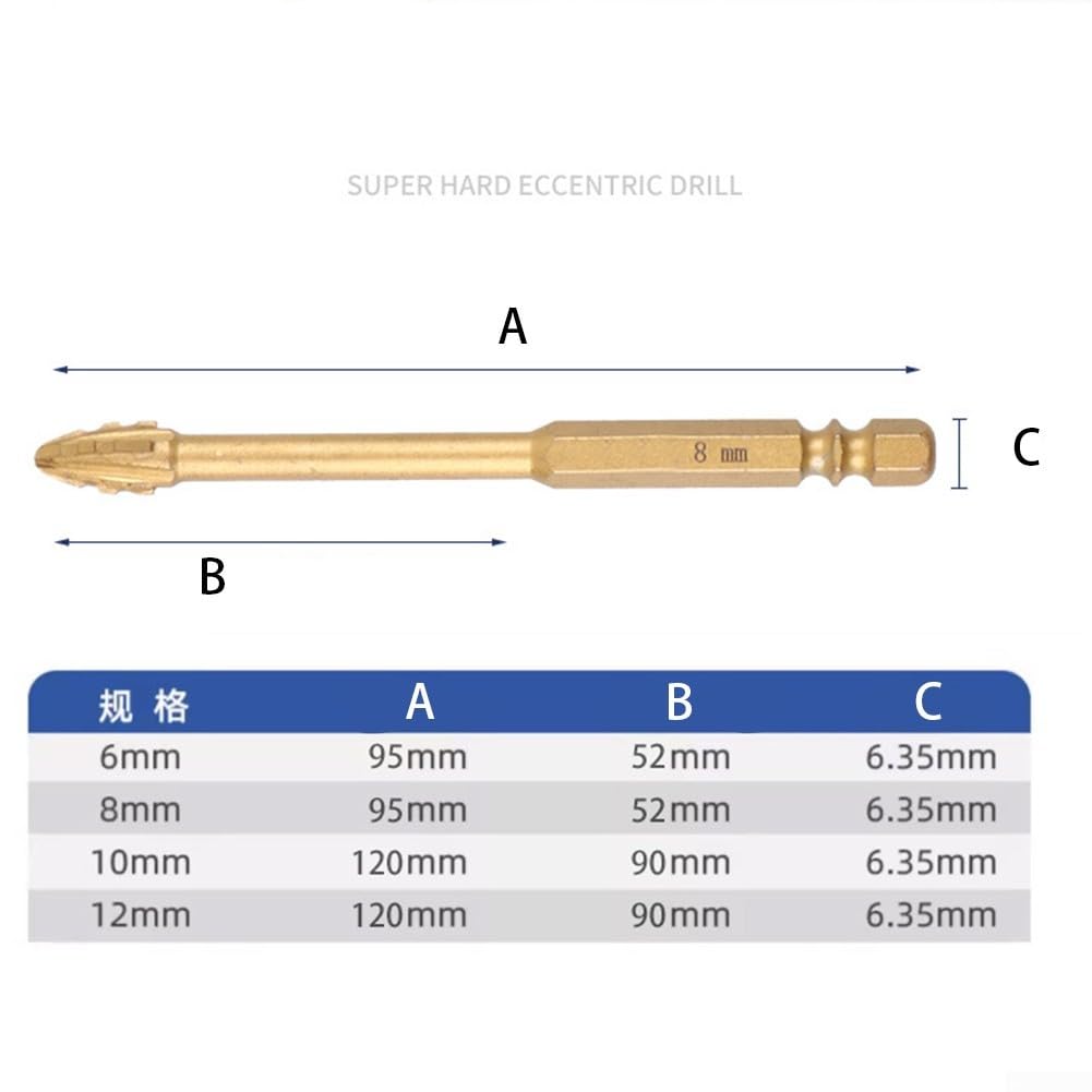 Punta Da Trapano 65 Mm Per Piastrelle E Marmo | Con Punta Di Centraggio | Gambo Esagonale 9.5 Mm - Foto 9