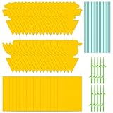 Trampa Moscas 84pcs, Atrapa Moscas Trampa para Moscas Amarillo de Doble Cara contra los Mosquitos de los Hongos los pulgones Las Moscas mineras y Las Moscas Blancas, para Jardín, Plantas, Cocina
