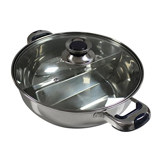 HCX 28 cm Shabu Shabu Dual Sided Hot Pot With Divider