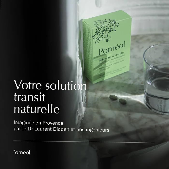 POMÉOL ǀ Complément Alimentaire confort digestif | Ventre plat, Transit, Digestion, Ballonnement, Détox - TransitPulse ǀ 30 jours ǀ Menthe poivrée, Fenouil, Chlorelle, Matricaire