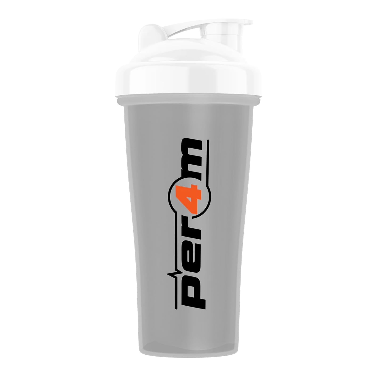 Per4m Multifunction Quality Protein Shaker/Jugs Fitness & Gym Bottles | BPA FREE for Pre, Intra and Post Workout Shakes, Drinks and Meal Replacement (700ml, Clear with White Lid)