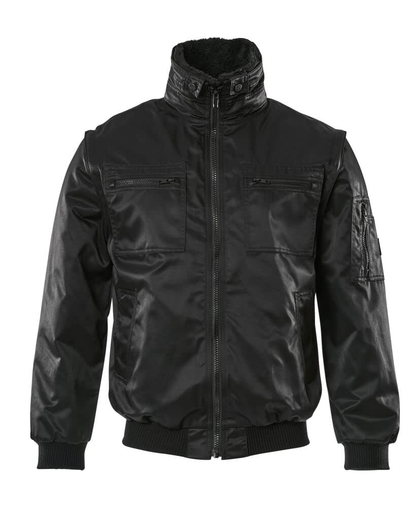 Mascot 00520-620-09 Innsbruck Originals Detachable Pile Lining Water Repellent Bearnylon Pilot Jacket, Size XL, Black