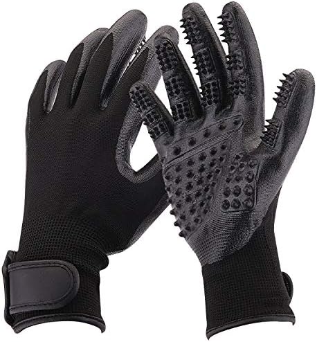Pet Grooming Gloves, Shedding Brush, Combing and Massage, For Dogs, Horses, Cats, Rabbits, Cows, Other Pets and Livestock, Long & Short Fur, One Pair