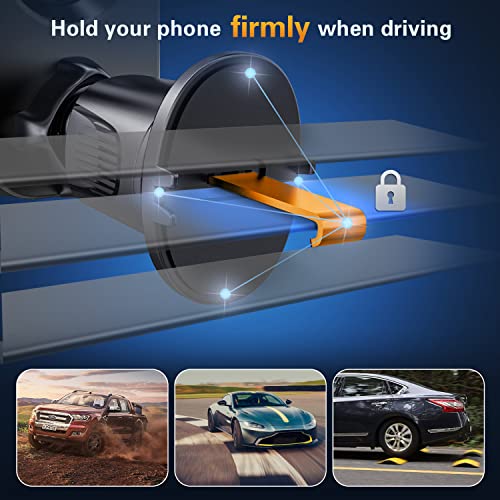 Pop-Tech Car Vent Phone Mount For Socket Grip, Air Vent Clip Phone Holder Compatible With Magsafe Wallet Black & Iphone Samsung Card Holder, Cell Phone Stand With Sticky Adhesive #TOP4