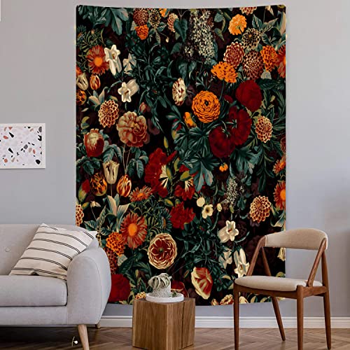 Udtapcs Flower Tapestry Colorful Garden Floral Tapestry Bohemia Tapestry For Bedroom Wall Hanging Decor For Bedroom Living Room #TOP3