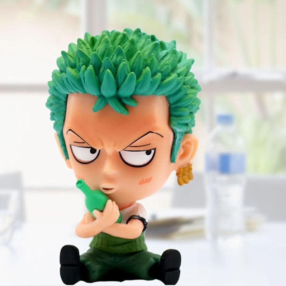 Awestuffs Zoro Polyvinyl Chloride Action Figure Limited Edition (Zoro With Bottle),Green-Black,5 X 4 cm 2