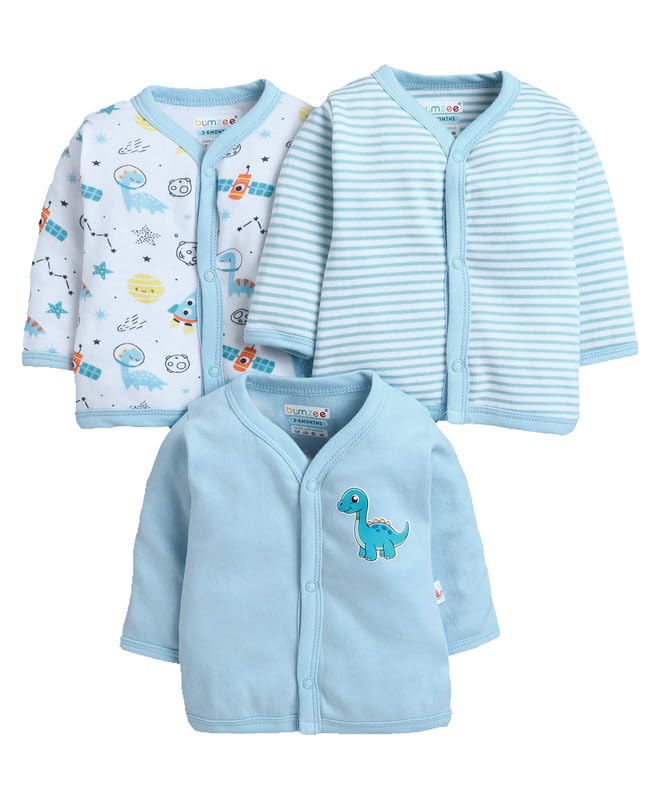 Image of BUMZEE Boys Regular Fit Full Sleeves Round Neck Cotton Jablas,Pack of 3