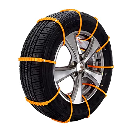 Chaine Neige, Chaîne à Neige pour Voitures, 10 Pieces Le Cable Universel Portatif en Nylon de Neige de Voiture de Secours Attache les Chaines de Neige pour la Voiture / SUV / MPV Cover