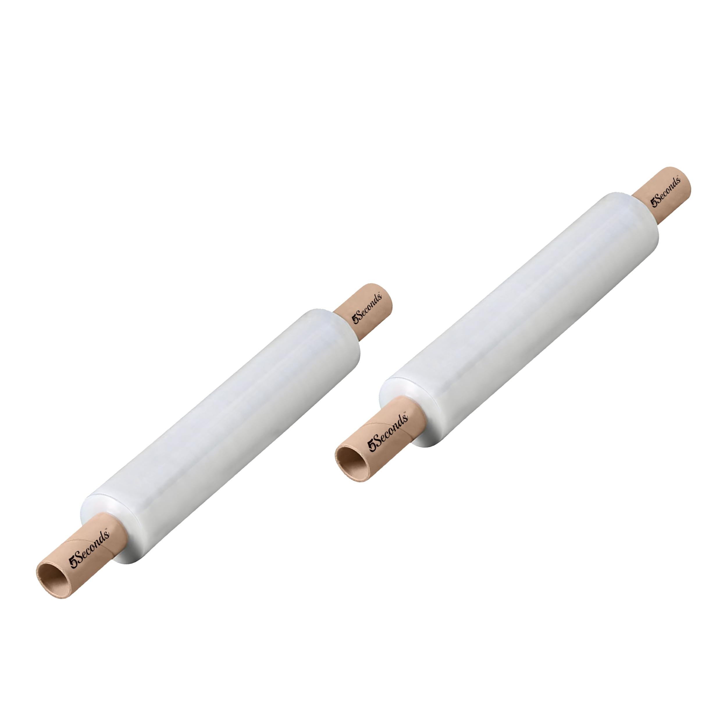 Industrial Grade (Pack of 2) 20" x 1000Ft Shrink Wrap Roll with Core Handle for Shipping | 80 Gauge Thickness | 400% Stretchable | Plastic Stretch Wrap Roll for Packing, Moving Supplies, Warehouse