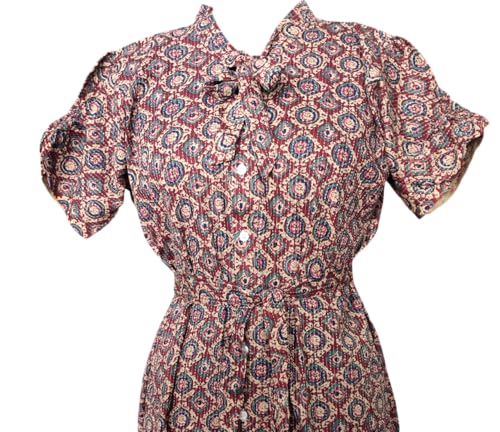 Image of MENMAII Women's [L-4XL] Full Open /Front Buttoned [a Kind of Adaptive Clothing] Multipurpose Nighty for Maternity /Pregnancy /Elderly /Patient /Feeding /Hospital Purpose Nighty Calf Length