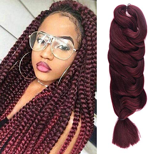 FASHION LADY Kanekalon Jumbo Braid Hair Extension 84inch 165g Braids Premium Original Ultra Braid 100% Kanekalon Fiber for Twist Kanekalon Braiding Hair(84 Inch, 99J)
