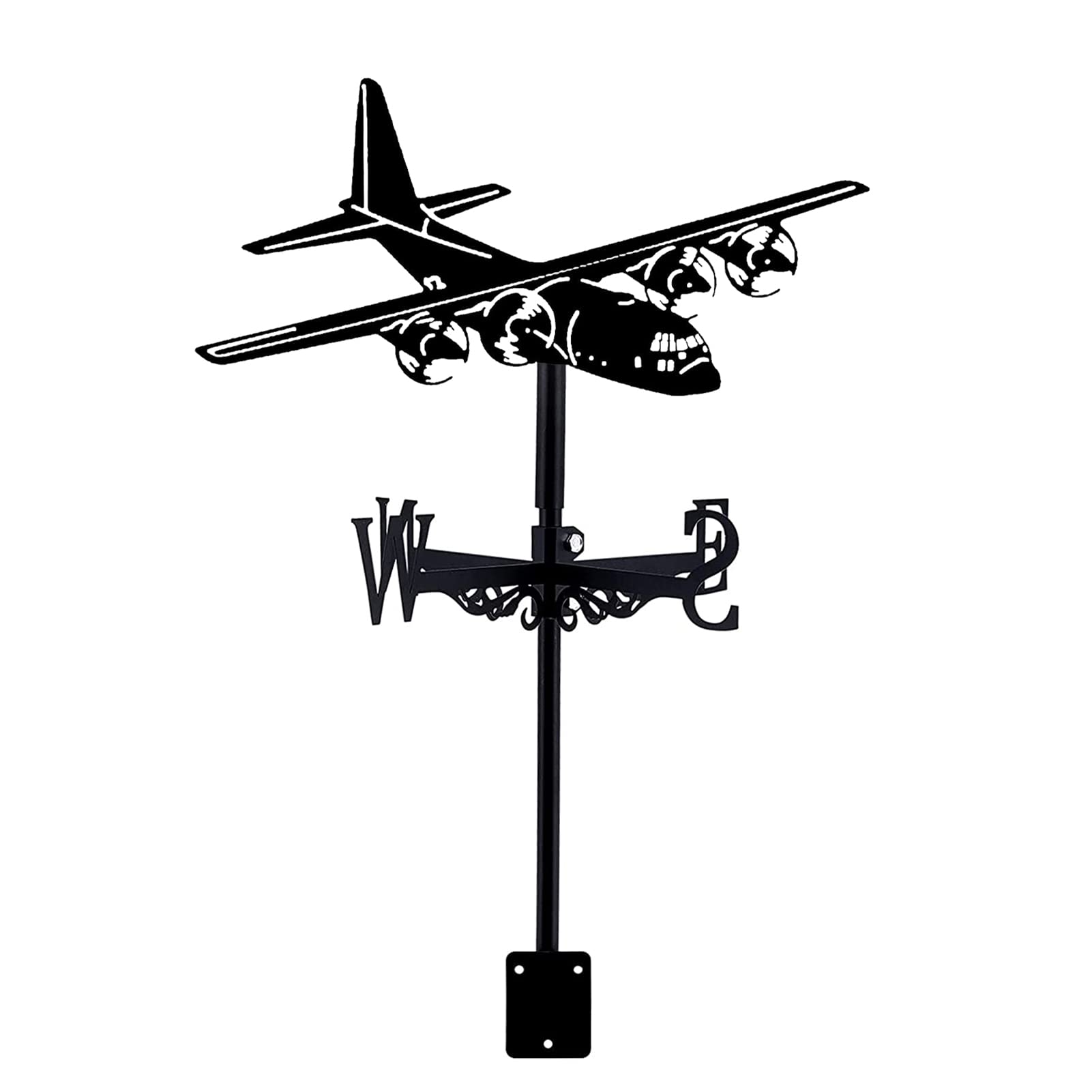 WIQUYBML Retro Plane Weather Vane Metal wind vane Decorative weathervane Garden Transport Airliner Wind Direction Indicator Kit for Outdoor Farm Scene Yard Gazebo