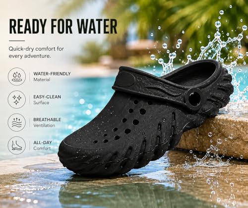 Image of Kraasa Men's Lightweight Classic Clogs Sandals with Adjustable Back Strap & Daily Used Slipper with Lightweight Design for Men's & Boy's