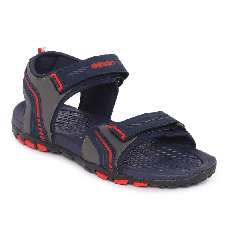 PARAGON Eeken ESDGO4507S Stylish Mens Sports Sandals | Comfortable Sandals for Daily Outdoor Use | Sports Sandals with Cushioned Soles Navy-Red (B0CDCFZLBX) Amazon Price History, Amazon Price Tracker