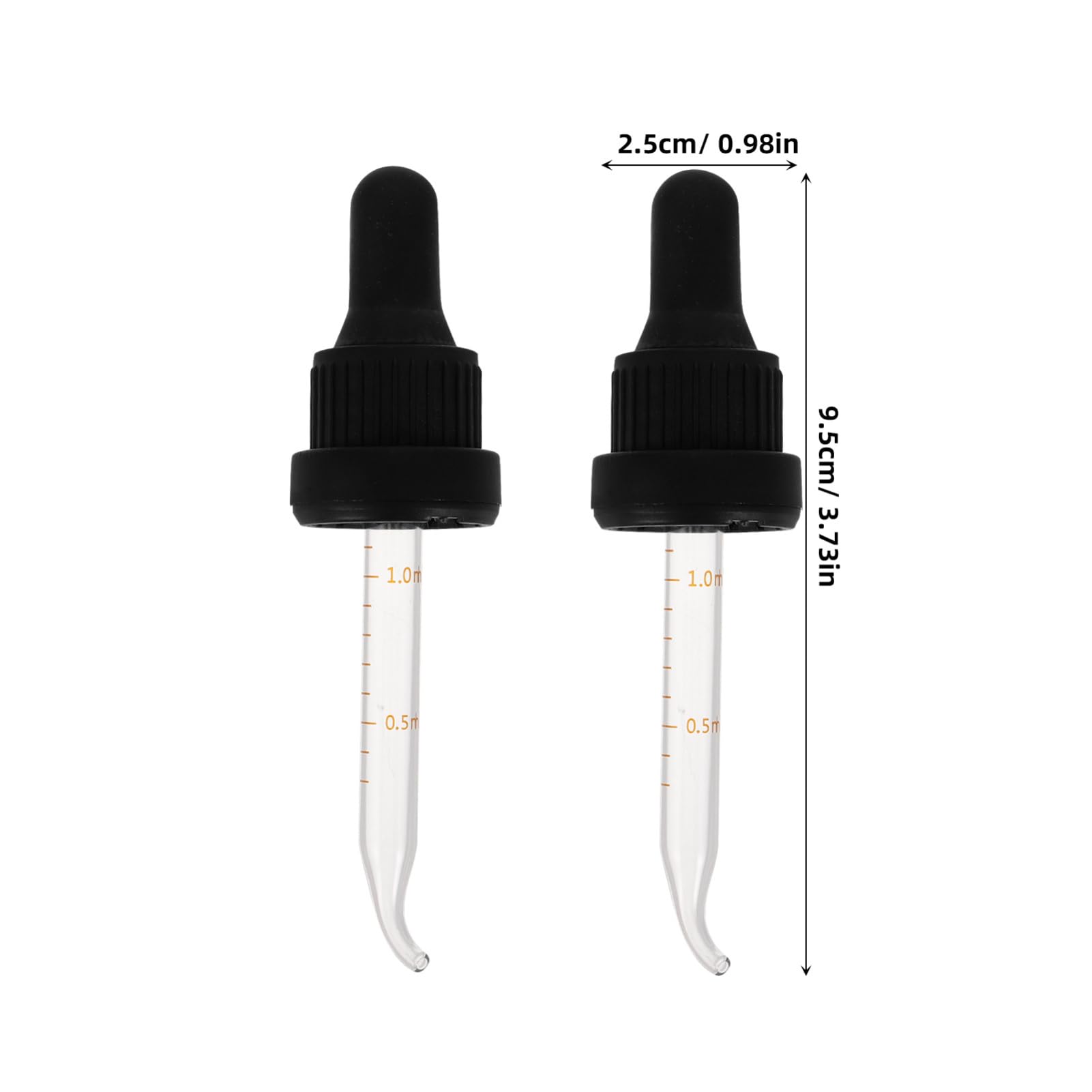 Gogogmee Precision Graduated Dropper Pipettes Plastic Dropper Caps for Essential Oil Bottles