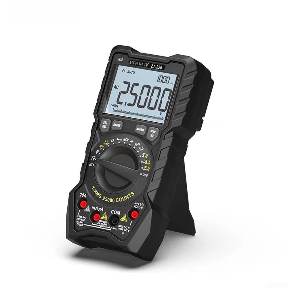 Multimetro a gamma automatica, ZT225 25000 conteggi True RMS, voltmetro, amperometro, ohmmetro