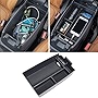 TOPINSTALL Center Console Organizer Compatible with Ford Escape 2020-2023/ Bronco Sport 2021-2023 Accessories, Armrest Box Long Compartment Storage Tray Coin Container-Black