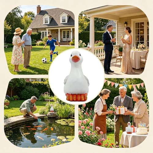 Statue canard en résine déco jardin extérieur et salon - 4