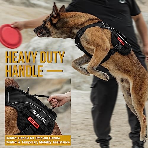 No Pull Tactical Dog Mesh Harness For Medium