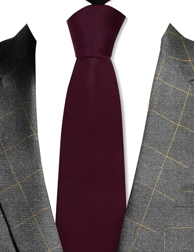 Image of GUSLESON Classic New 3.15 inch(8cm) Men's Solid Color Necktie Wedding Business Tie + Gift Box